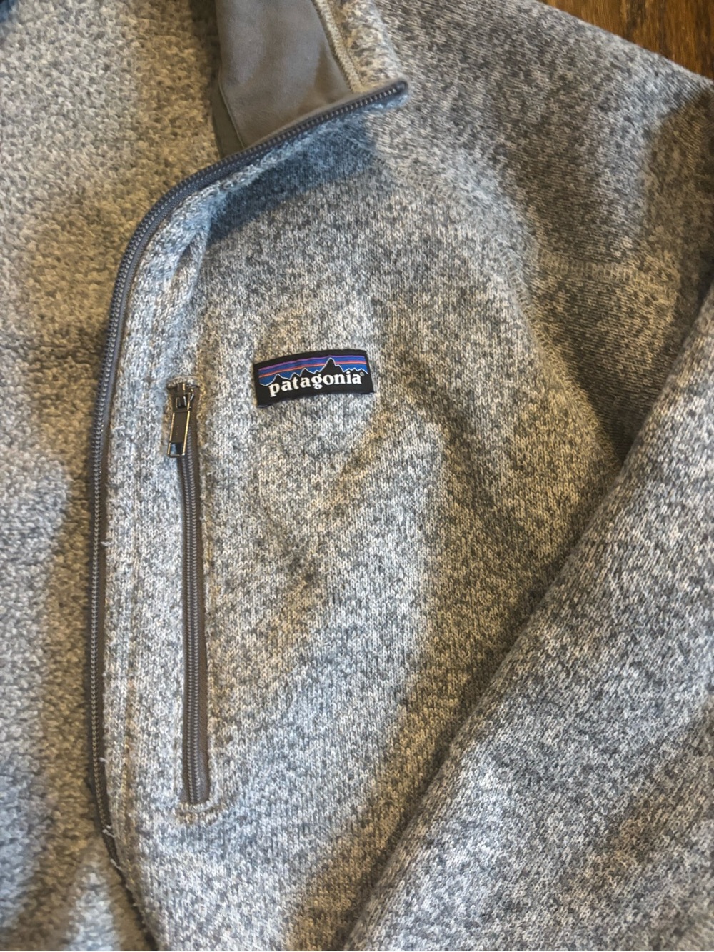 Patagonia Light Gray Heather Fleece Jacket - Picture 2 of 3